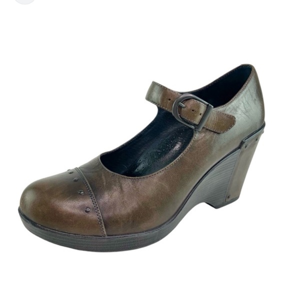 Dansko Brown Platform Mary Jane Shoes EU39 US9 - Picture 1 of 12